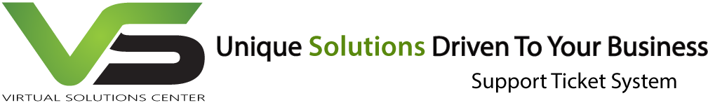 Virtual Solutions Center : Support Ticket System